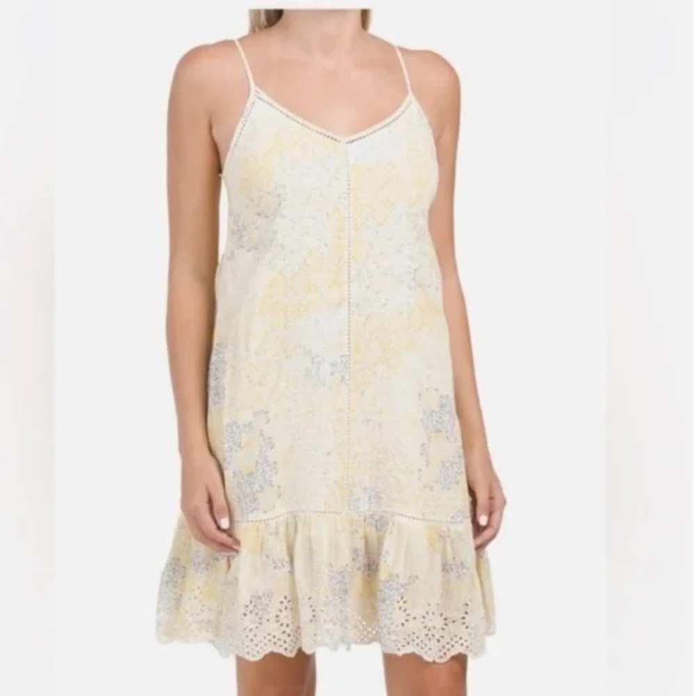 RACHEL ZOE. Eyelet yellow sundress. NWT
